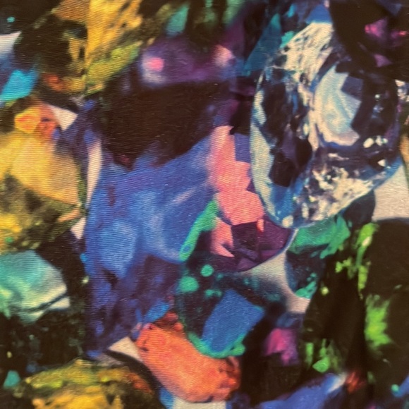 Long sleeve diamond 💎 print silk tie blouse by Milly size 4 small made in USA - Picture 4 of 6